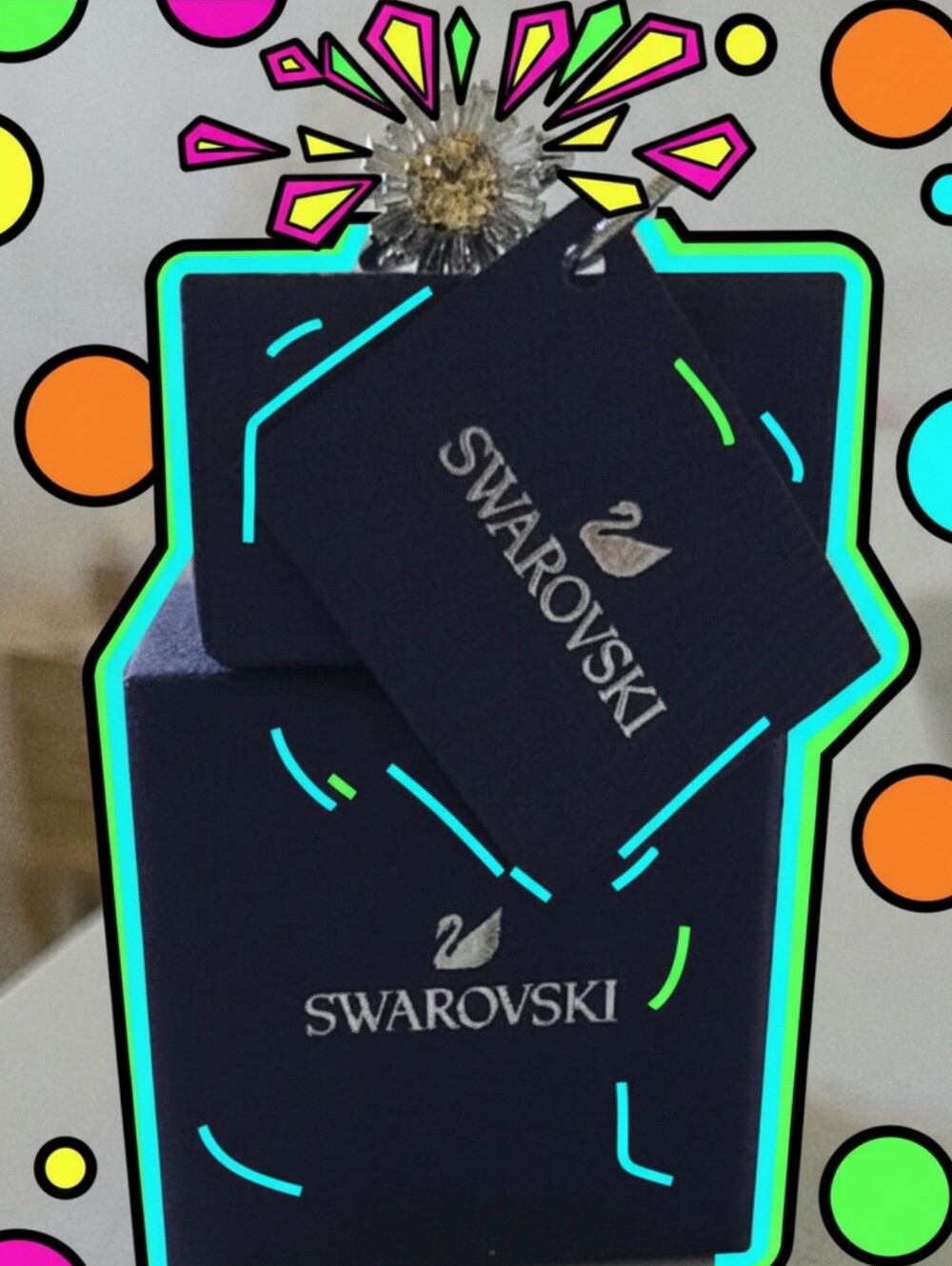 ☀️BNIB Stunning Swarovski Sunshine Motif Ring SZ 52 ☀️